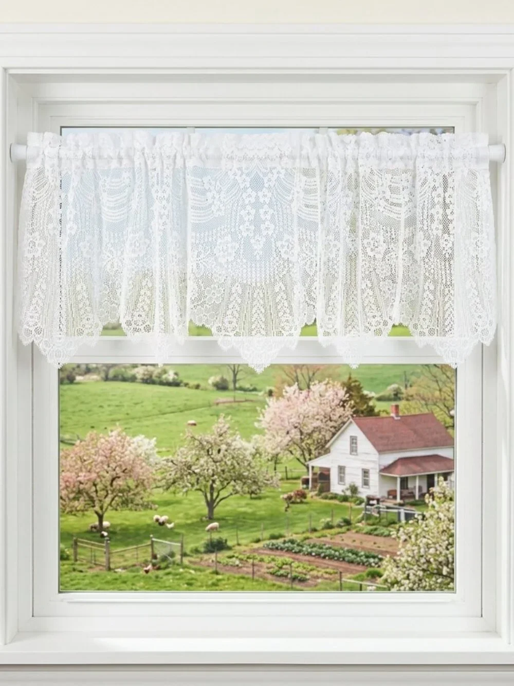 LACE Border Valance Heritage Lace 100% polyester 58